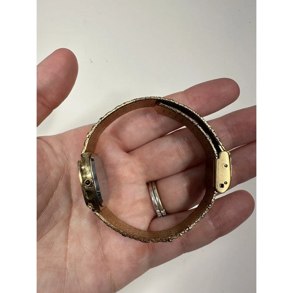 Geneva Gold Nugget Ladies Watch Stainless Steel FLG‎ Clasp 220566 Needs Battery
